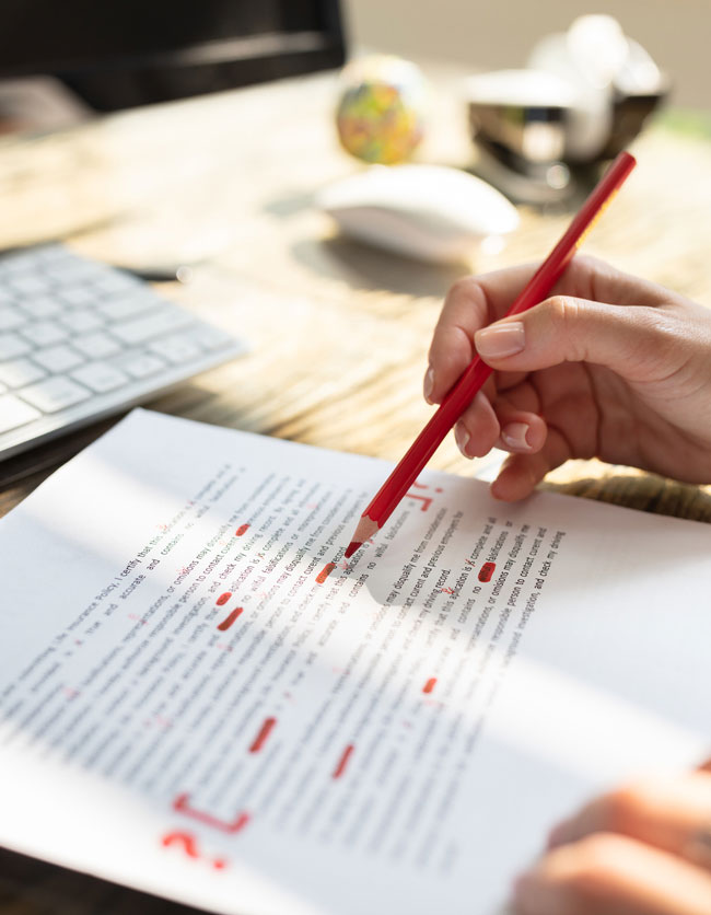 Proofreading native speakerom